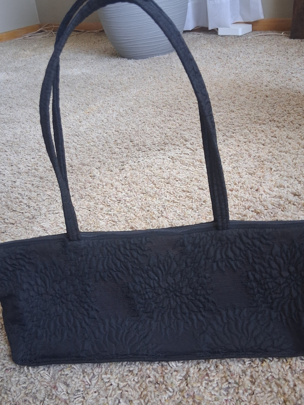 Maruca Handmade Purse Black Textured Shoulder Bag Boho Goth Y2K Artsy Minimalist